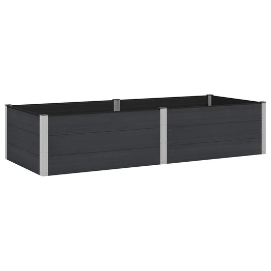 Garden Raised Bed Black 250 x 100 x 54 cm WPC and Aluminium Garden Raised Bed Black 250 x 100 x 54 cm WPC and Aluminium