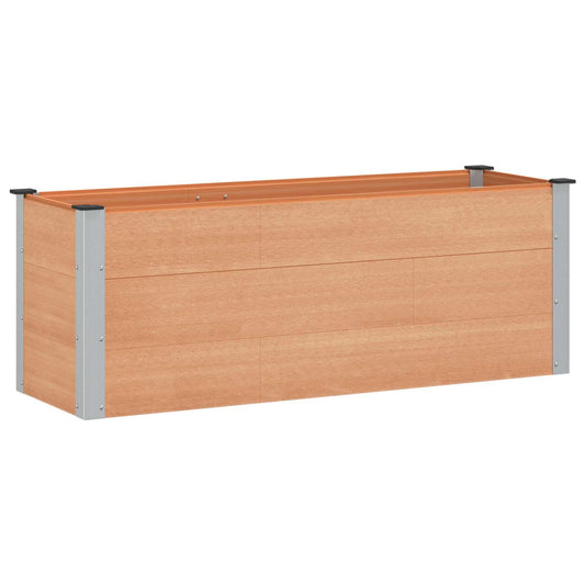 Garden Raised Bed Brown 150 x 50 x 54 cm WPC and Aluminium Garden Raised Bed Brown 150 x 50 x 54 cm WPC and Aluminium