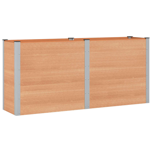 Garden Raised Bed Brown 200 x 50 x 91 cm WPC and Aluminium Garden Raised Bed Brown 200 x 50 x 91 cm WPC and Aluminium