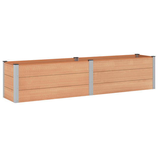 Garden Raised Bed Brown 250 x 50 x 54 cm WPC and Aluminium Garden Raised Bed Brown 250 x 50 x 54 cm WPC and Aluminium