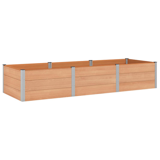 Garden Raised Bed Brown 300 x 100 x 54 cm WPC and Aluminium Garden Raised Bed Brown 300 x 100 x 54 cm WPC and Aluminium