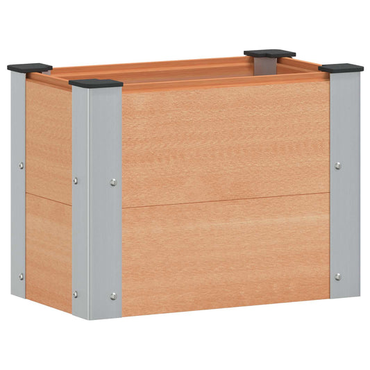 Garden Raised Bed Brown 50 x 30 x 36 cm WPC and Aluminium Garden Raised Bed Brown 50 x 30 x 36 cm WPC and Aluminium