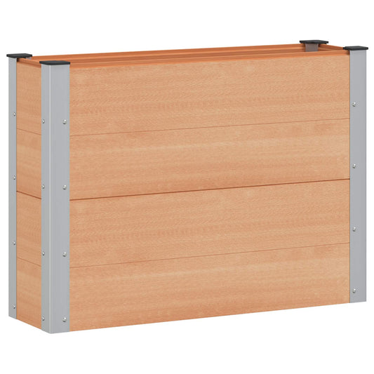 Garden Raised Bed Brown 100 x 30 x 72 cm WPC and Aluminium Garden Raised Bed Brown 100 x 30 x 72 cm WPC and Aluminium