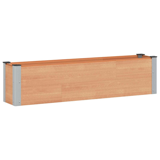 Garden Raised Bed Brown 150 x 30 x 36 cm WPC and Aluminium Garden Raised Bed Brown 150 x 30 x 36 cm WPC and Aluminium