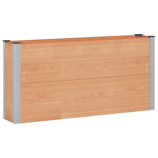 Garden Raised Bed Brown 150 x 30 x 72 cm WPC and Aluminium Garden Raised Bed Brown 150 x 30 x 72 cm WPC and Aluminium