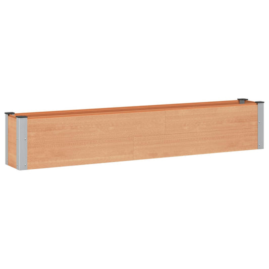 Garden Raised Bed Brown 200 x 30 x 36 cm WPC and Aluminium Garden Raised Bed Brown 200 x 30 x 36 cm WPC and Aluminium