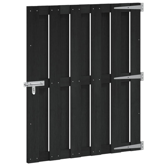 Garden Gate 100 x 112 cm WPC and Aluminium Black Garden Gate 100 x 112 cm WPC and Aluminium Black