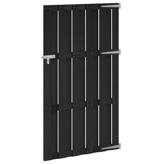 Garden Gate 100 x 180 cm WPC and Aluminium Black Garden Gate 100 x 180 cm WPC and Aluminium Black