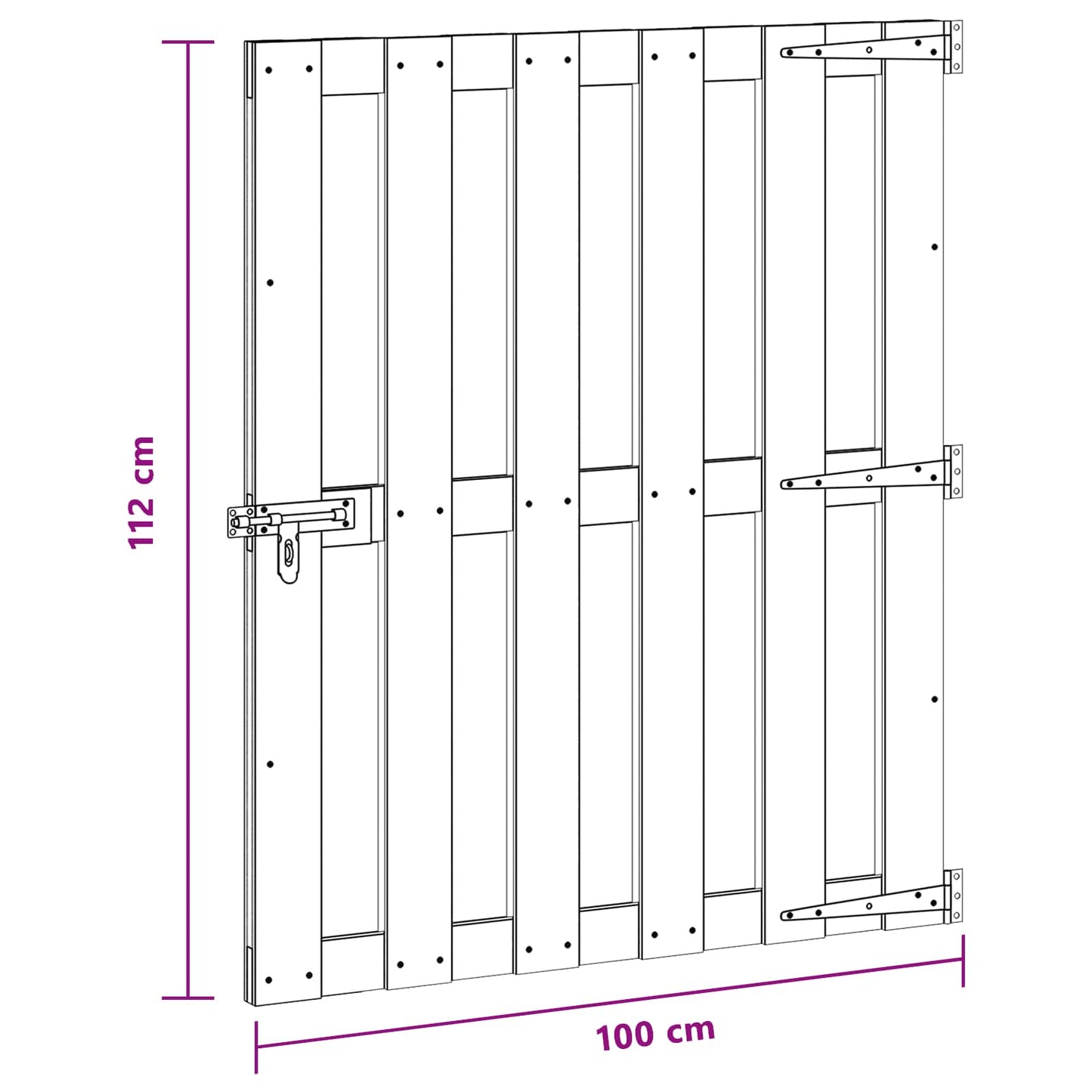 Garden Gate 100 x 112 cm WPC and Aluminium Brown