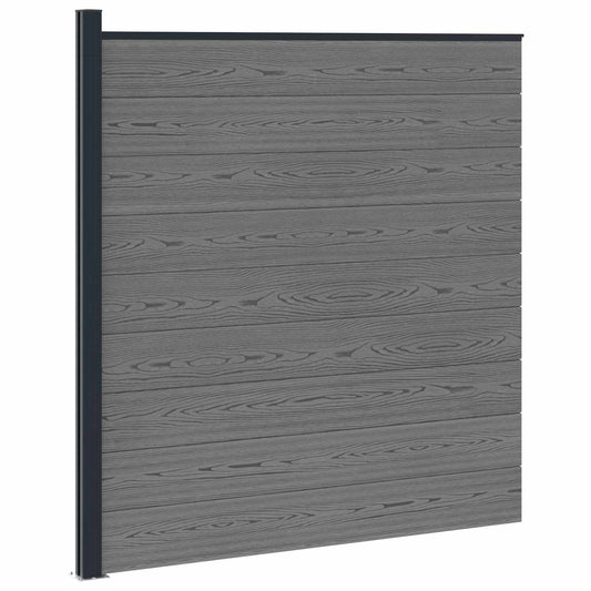 Fence Set 175 x 186 cm WPC and Aluminium Grey Fence Set 175 x 186 cm WPC and Aluminium Grey