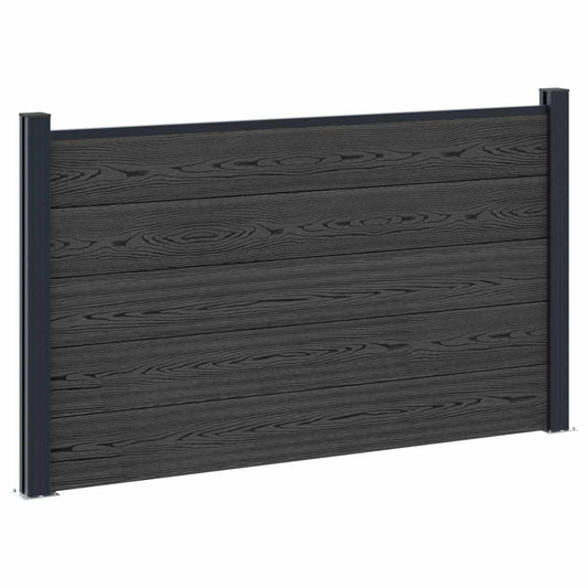 Fence Set 180 x 105 cm WPC and Aluminium Black Fence Set 180 x 105 cm WPC and Aluminium Black