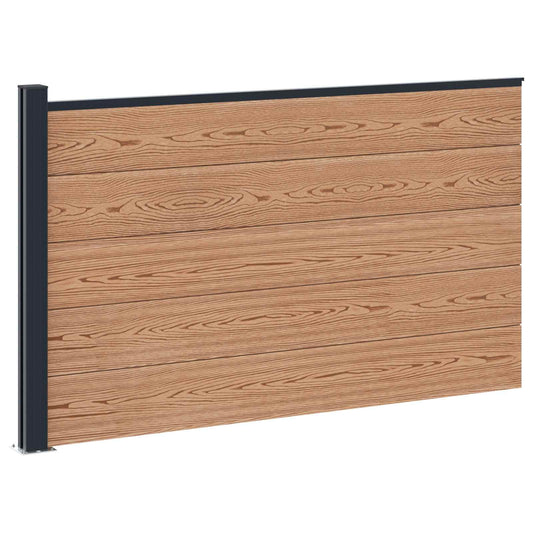 Fence Set 175 x 105 cm WPC and Aluminium Brown Fence Set 175 x 105 cm WPC and Aluminium Brown