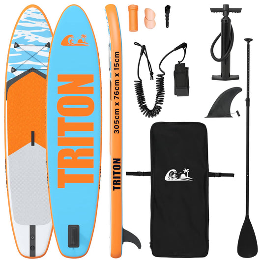 Inflatable Stand Up Paddle Board TRITON 305 x 76 x 15 cm Blue Inflatable Stand Up Paddle Board TRITON 305 x 76 x 15 cm Blue