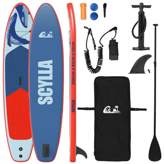 Inflatable Stand Up Paddle Board SCYLLA 366 x 81 x 15 cm Blue Inflatable Stand Up Paddle Board SCYLLA 366 x 81 x 15 cm Blue