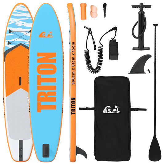 Inflatable Stand Up Paddle Board TRITON 366 x 81 x 15 cm Blue Inflatable Stand Up Paddle Board TRITON 366 x 81 x 15 cm Blue