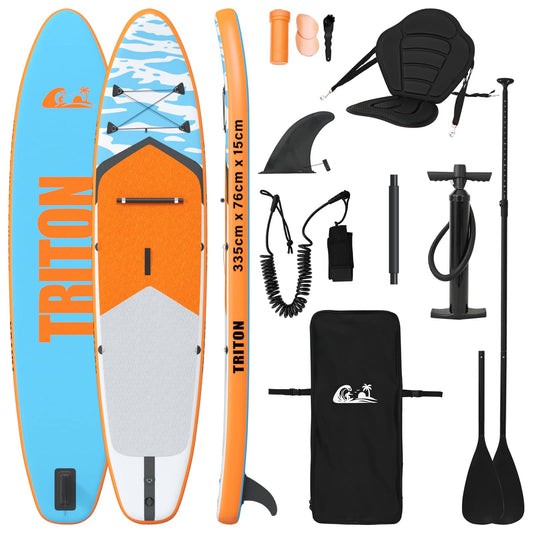 SUP Board with Seat 2-in-1 TRITON 335 x 76 x 15 cm Blue SUP Board with Seat 2-in-1 TRITON 335 x 76 x 15 cm Blue