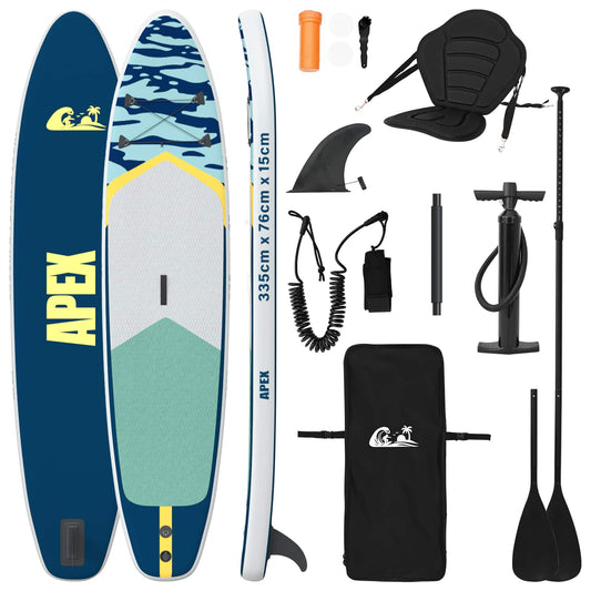 SUP Board with Seat 2-in-1 APEX 335 x 76 x 15 cm Blue SUP Board with Seat 2-in-1 APEX 335 x 76 x 15 cm Blue