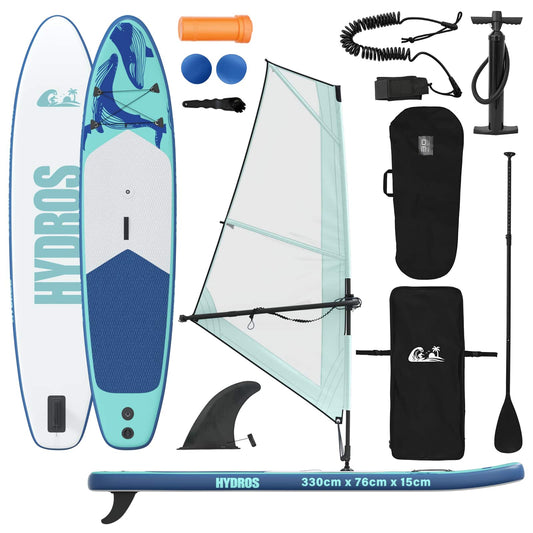 Inflatable SUP Board with Sail HYDROS 330 x 76 x 15 cm Inflatable SUP Board with Sail HYDROS 330 x 76 x 15 cm