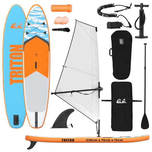 Inflatable SUP Board with Sail TRITON 330 x 76 x 15 cm Blue Inflatable SUP Board with Sail TRITON 330 x 76 x 15 cm Blue