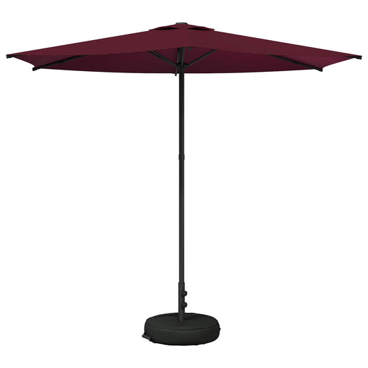 Garden Parasol with Base 270 x 270 cm Polyester Rectangular Garden Parasol with Base 270 x 270 cm Polyester Rectangular