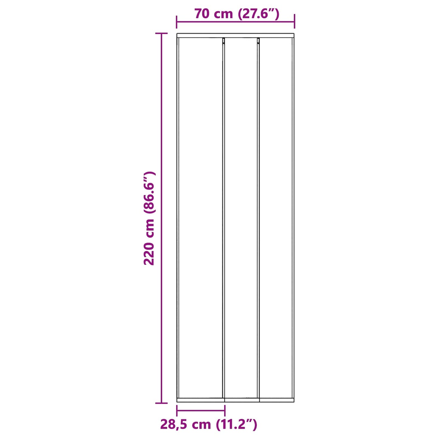 Insect Door Screen with Mesh Curtain Black polyester
