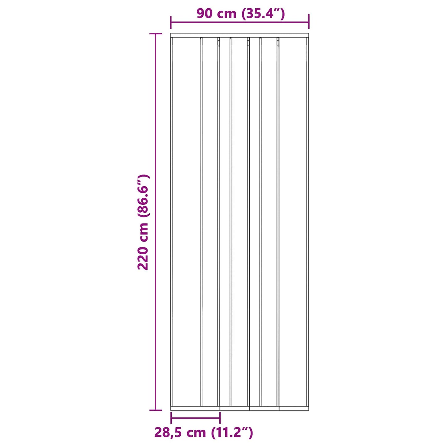 Insect Door Screen with Mesh Curtain Black polyester
