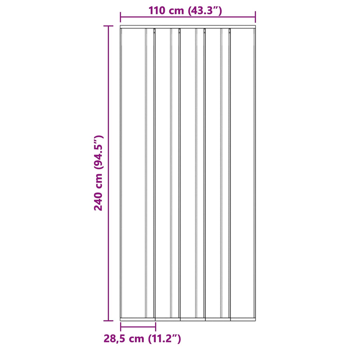 Insect Door Screen with Mesh Curtain Black polyester