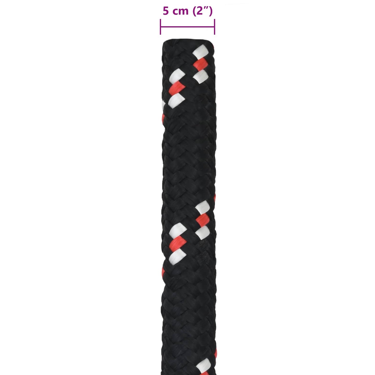 Boat Rope 25 m 5 Black and Red PP
