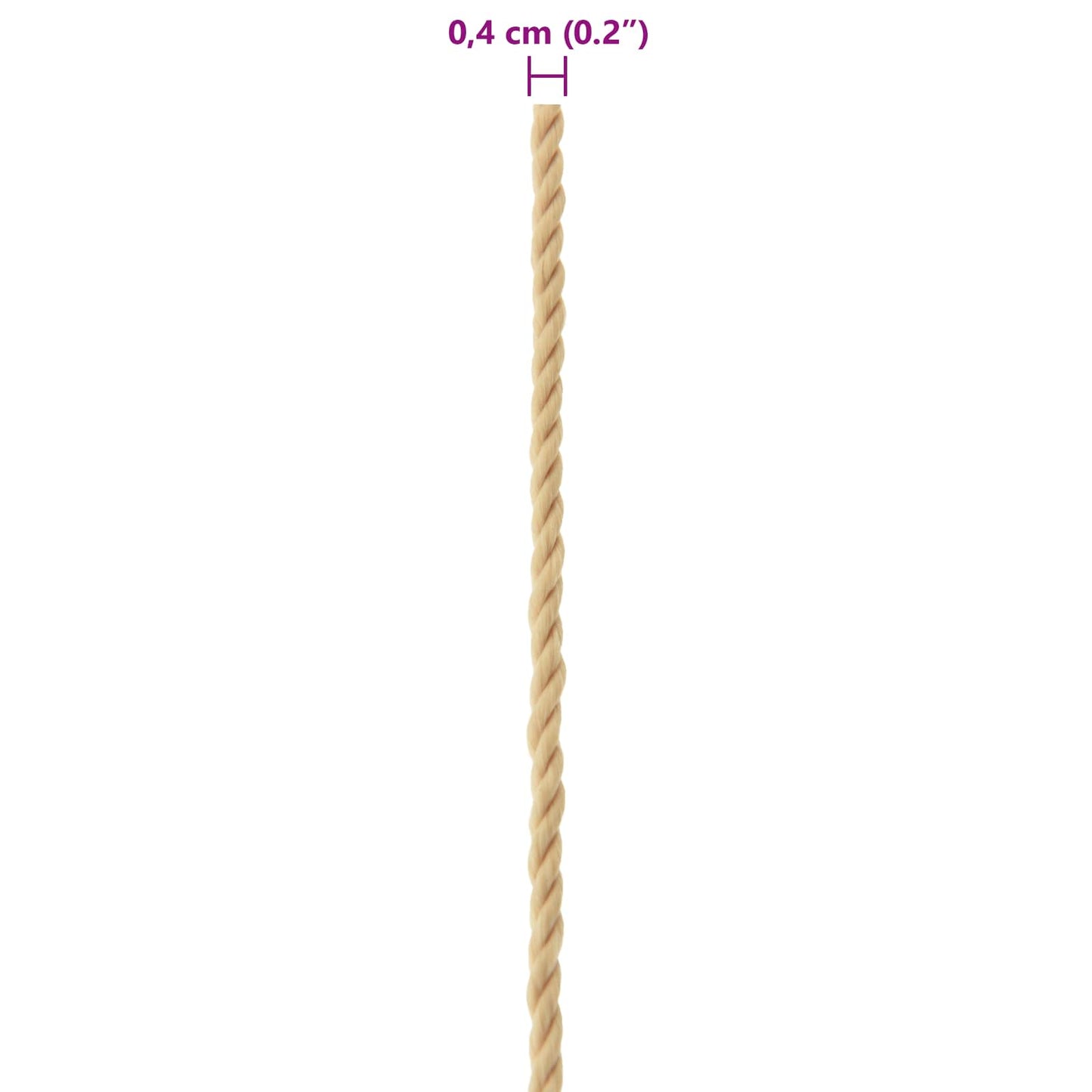 Boat Rope 50 m 0.4 Natural PP