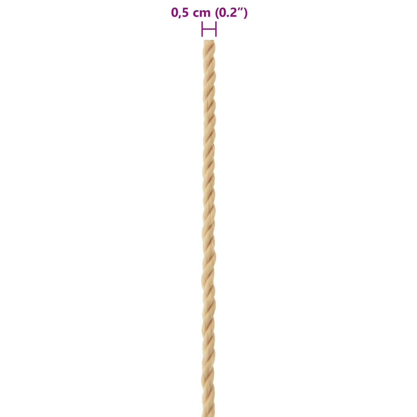 Boat Rope 25 m 0.5 Natural PP