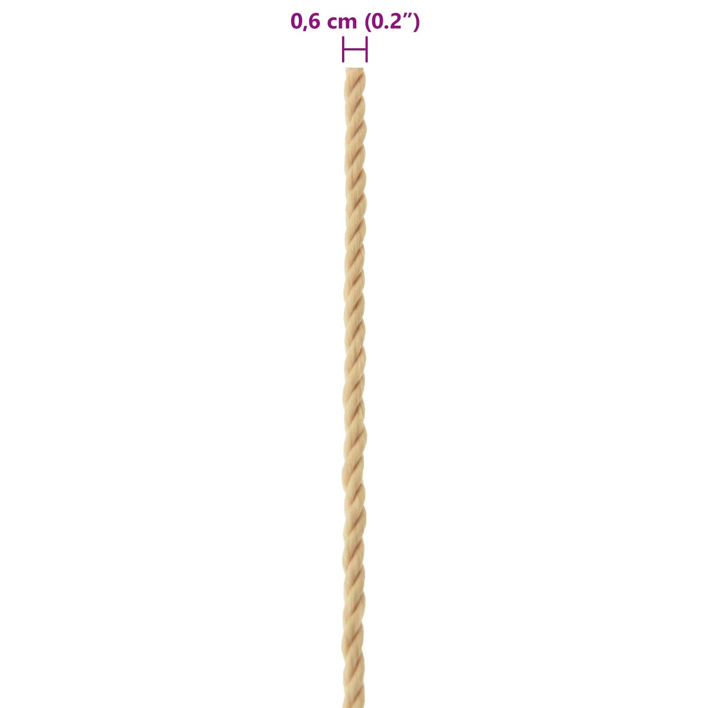 Boat Rope 50 m 0.6 Natural PP