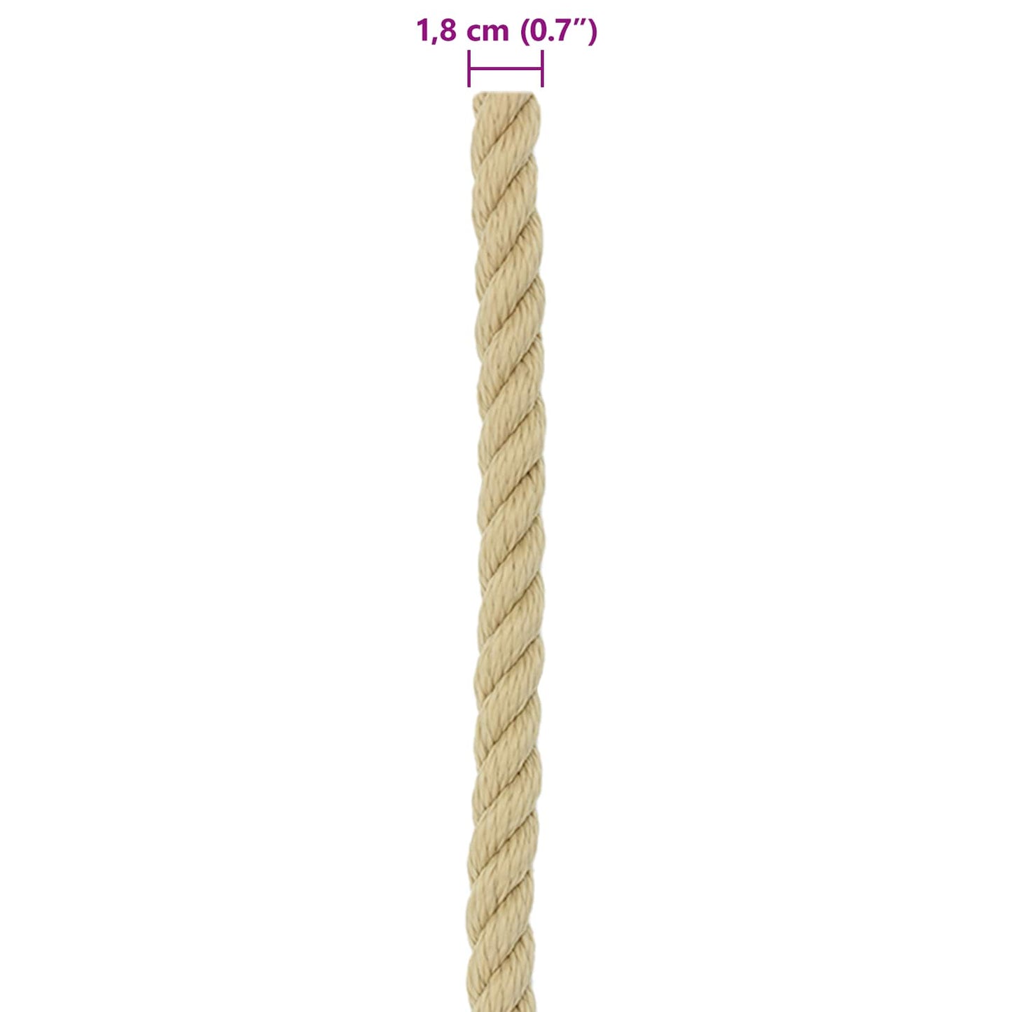 Boat Rope 50 m 1.8 Natural PP