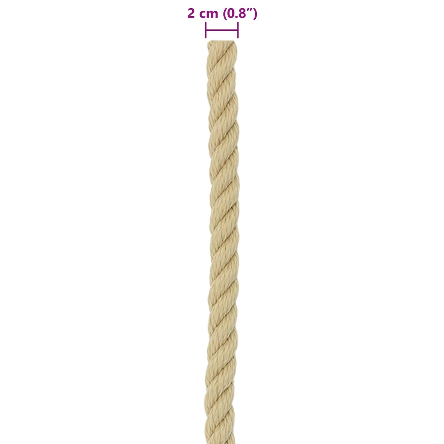 Boat Rope 25 m 2 Natural PP