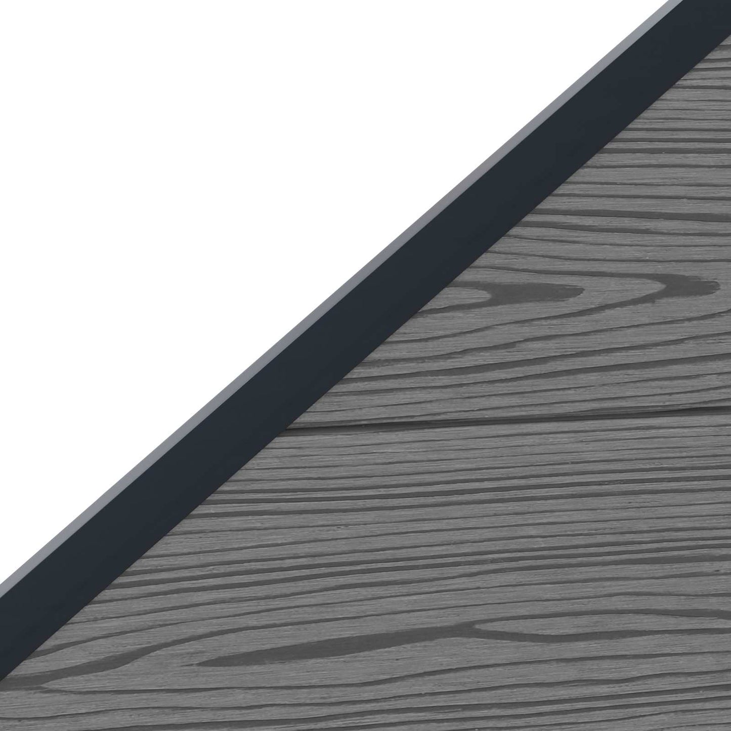 Fence Set 1830 x 186 cm WPC and Aluminium Grey
