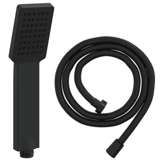 Shower Head Set Black 150 cm Stainless Steel Shower Head Set Black 150 cm Stainless Steel