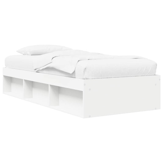 Bed Frame with Storage White 80 x 200 cm Engineered Wood Bed Frame with Storage White 80 x 200 cm Engineered Wood
