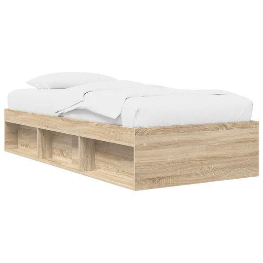 Bed Frame with Storage Sonoma Oak 80 x 200 cm Engineered Wood Bed Frame with Storage Sonoma Oak 80 x 200 cm Engineered Wood
