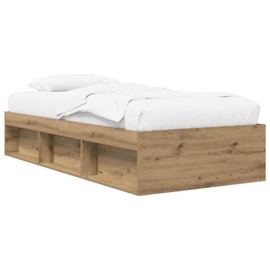 Bed Frame with Storage Artisian Oak 80 x 200 cm Engineered Wood Bed Frame with Storage Artisian Oak 80 x 200 cm Engineered Wood
