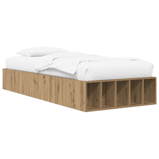 Bed Frame with Storage Artisian Oak 80 x 200 cm Engineered Wood Bed Frame with Storage Artisian Oak 80 x 200 cm Engineered Wood