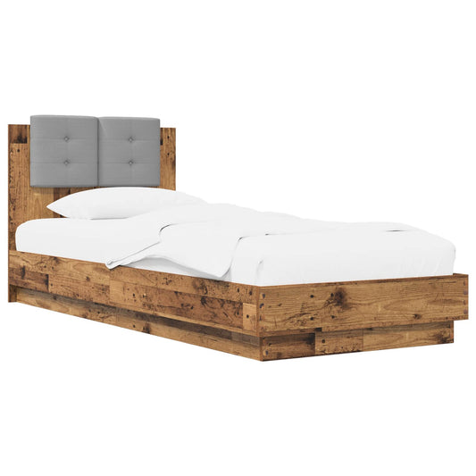 Bed Frame with Headboard Old Wood 80 x 200 cm Engineered Wood Bed Frame with Headboard Old Wood 80 x 200 cm Engineered Wood