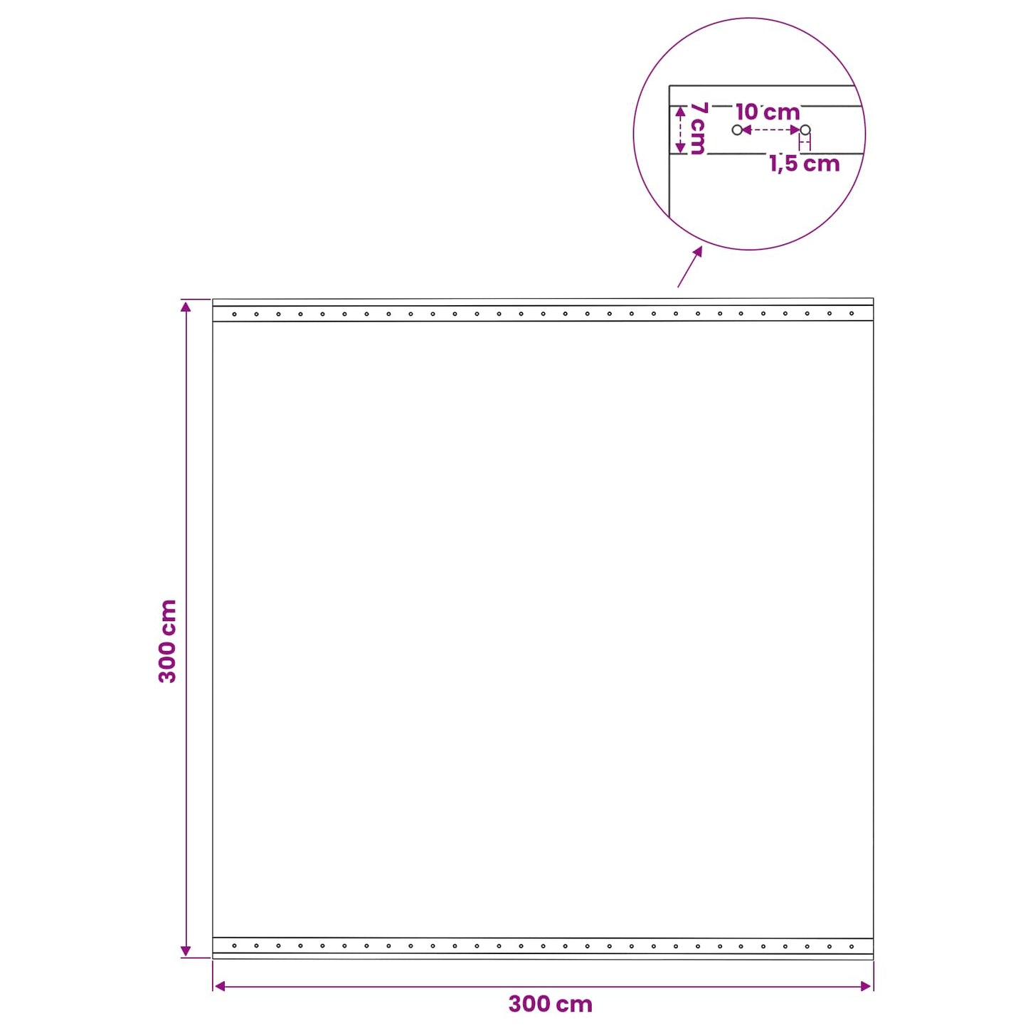Tarpaulin with Eyelets 2 pcs Green 3 x 3 m 260 gsm PE
