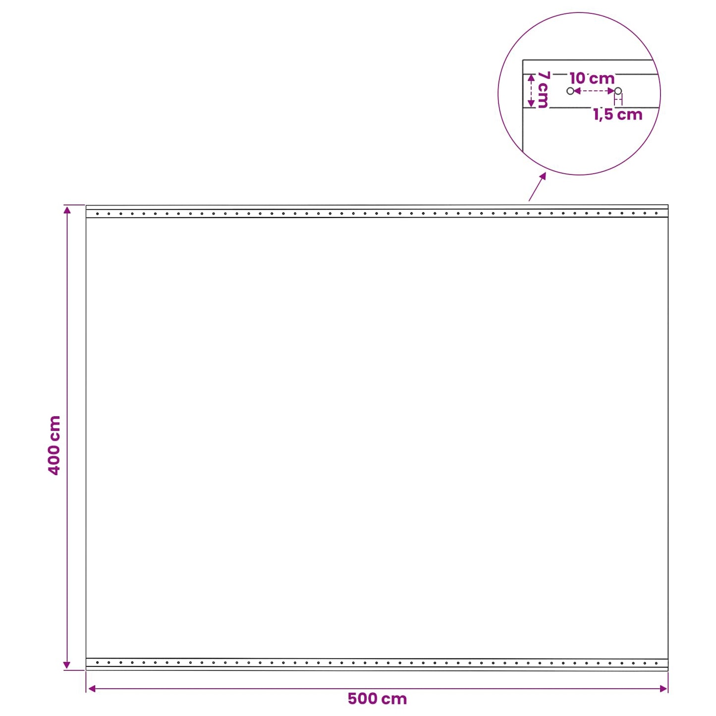 Tarpaulin with Eyelets 2 pcs Green 4 x 5 m 260 gsm PE