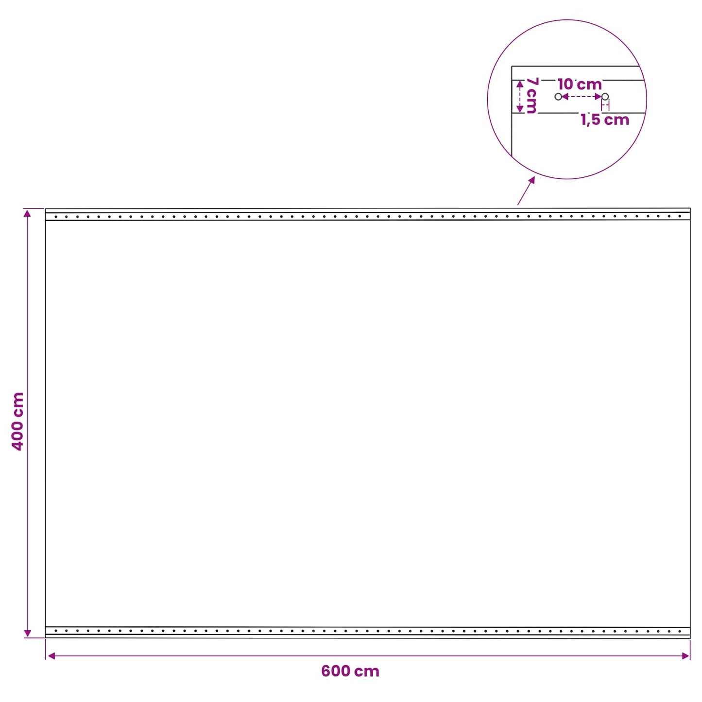 Tarpaulin with Eyelets 2 pcs Green 4 x 6 m 260 gsm PE