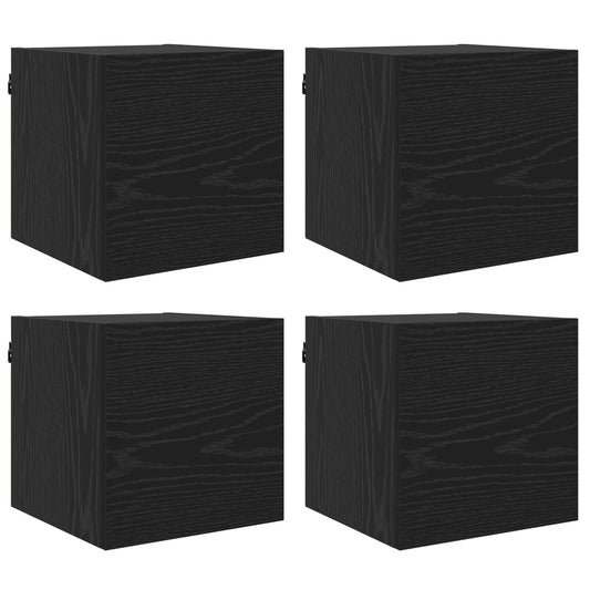 Wall Mounted TV Cabinet 4 pcs Black Oak 30.5 x 30 x 30 cm Wall Mounted TV Cabinet 4 pcs Black Oak 30.5 x 30 x 30 cm