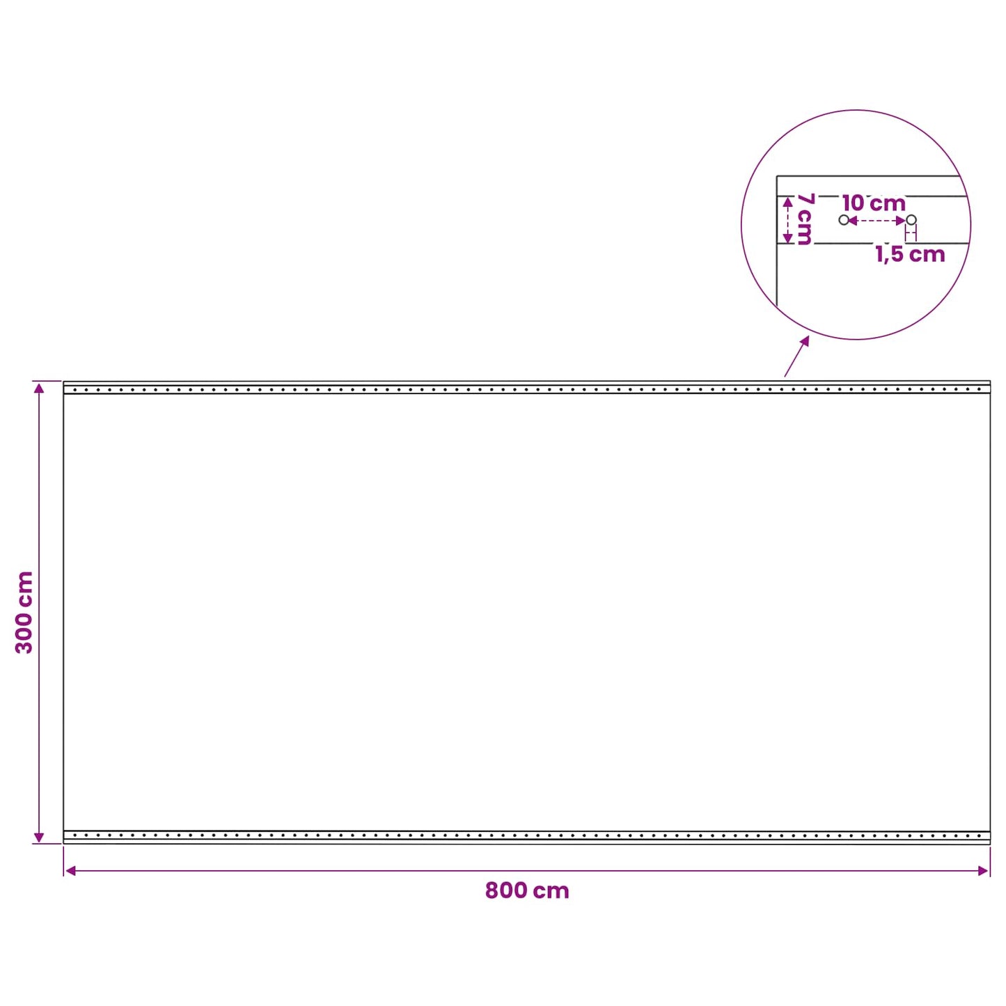 Tarpaulin with Eyelets Green 4 x 8 m 260 gsm PE