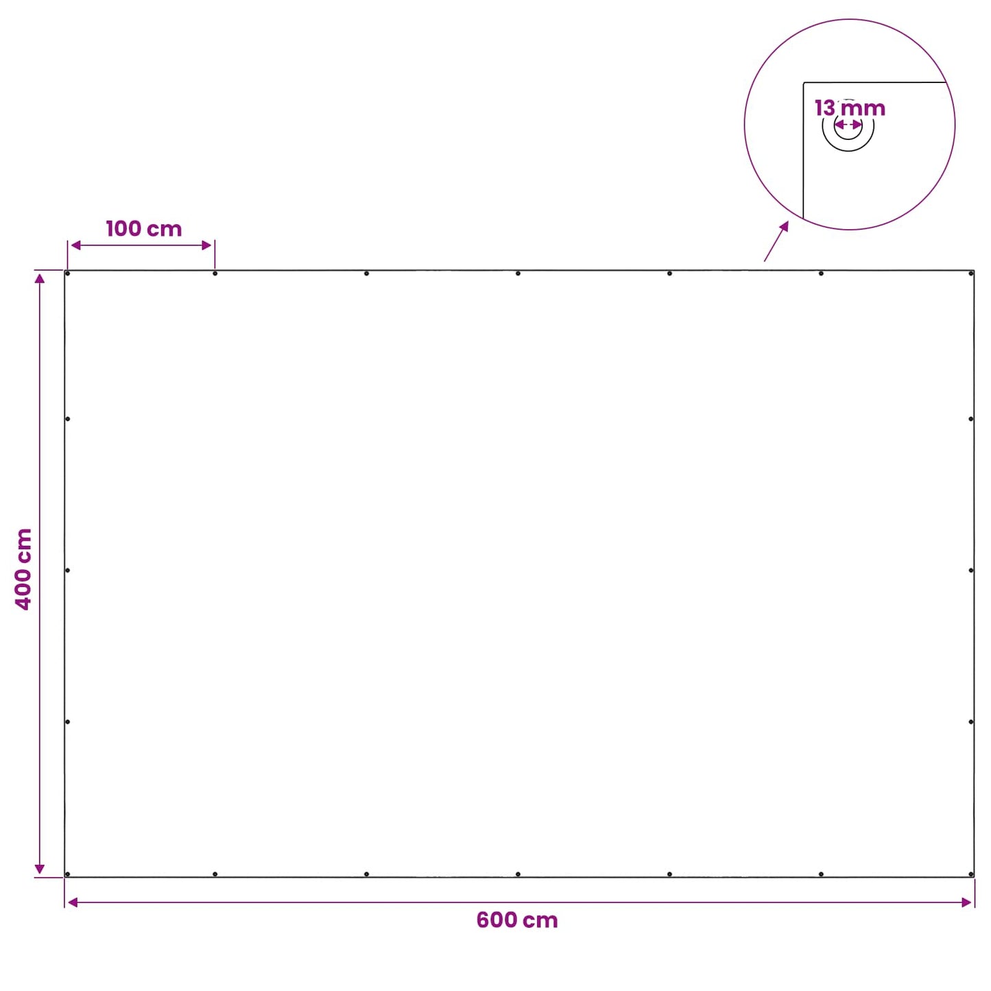Tarpaulin with Eyelets Green 4 x 6 m 90 gsm PE