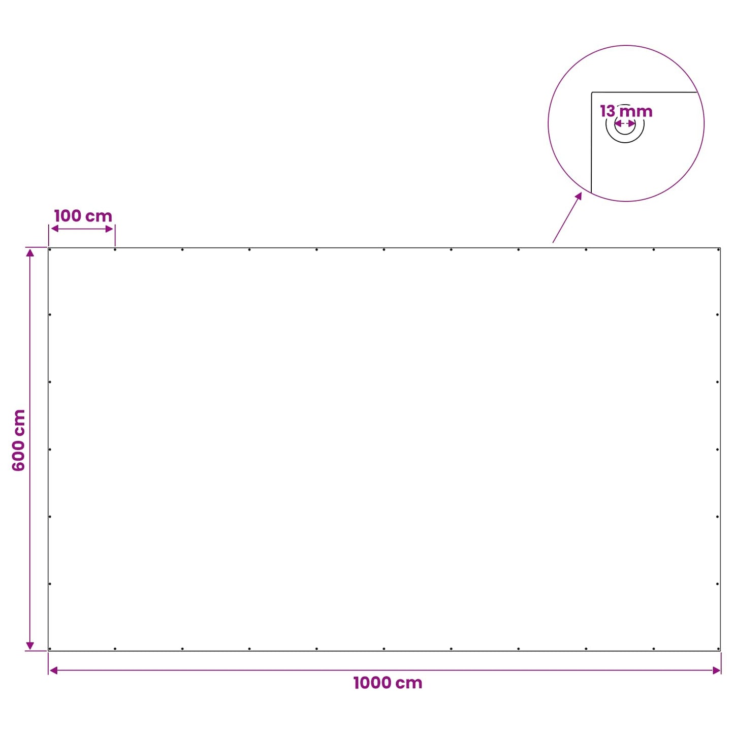 Tarpaulin with Eyelets Green 6 x 10 m 180 gsm PE