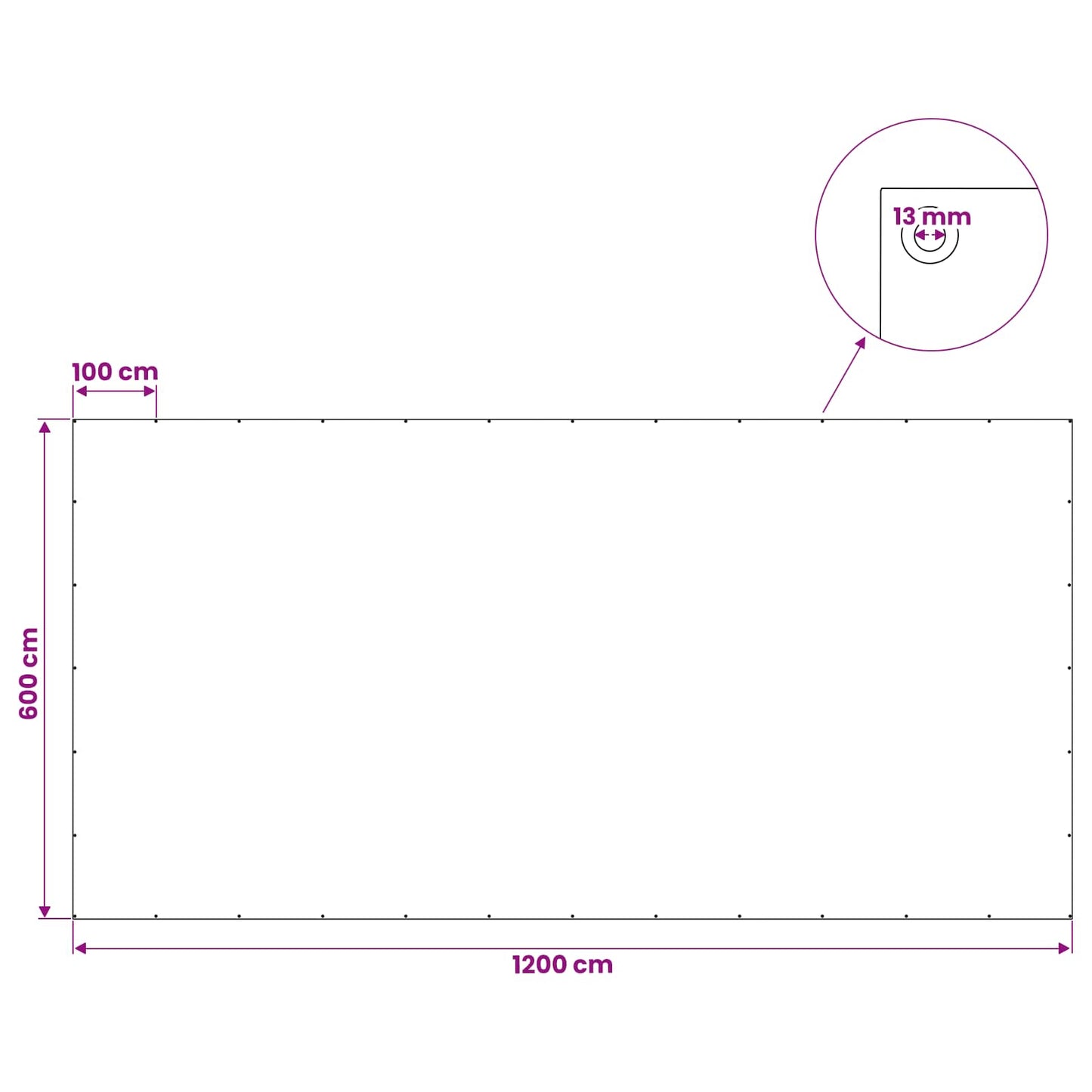 Tarpaulin with Eyelets Blue 6 x 12 m 90 gsm PE