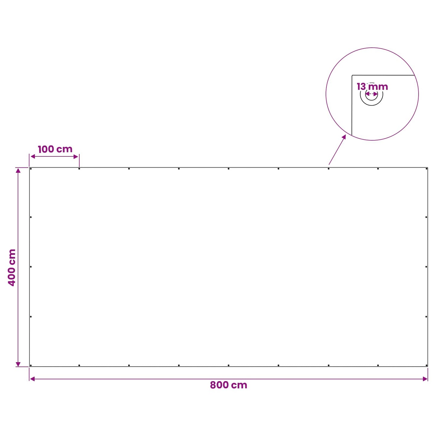 Tarpaulin with Eyelets Blue 4 x 8 m 180 gsm PE