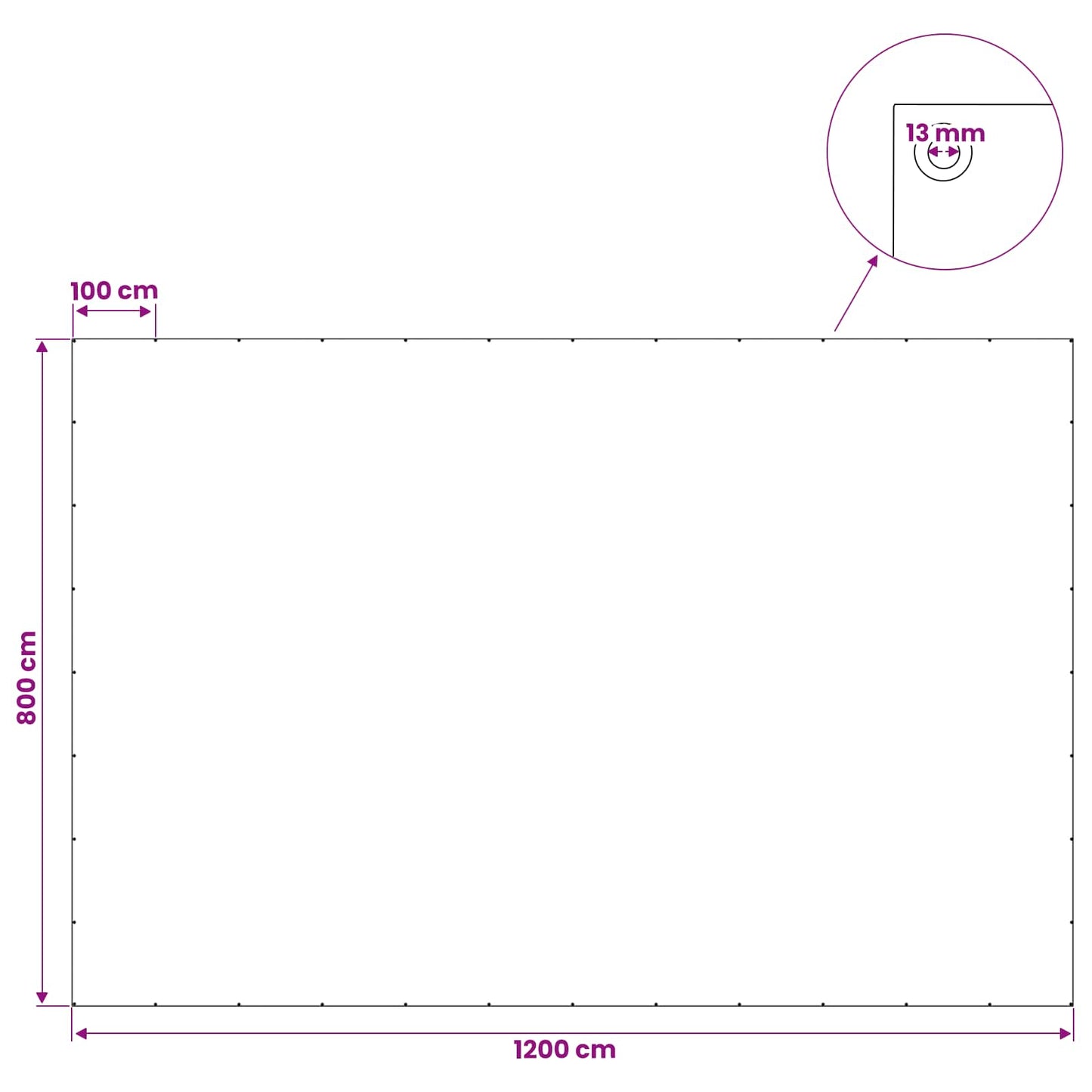 Tarpaulin with Eyelets Blue 8 x 12 m 260 gsm PE